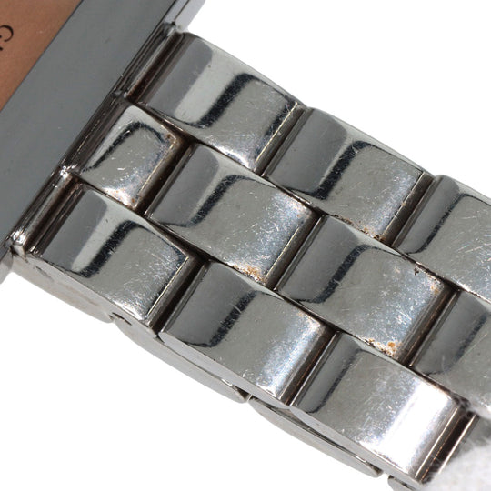 GUCCI Watches Quartz 3600L Stainless Steel , Stainless Steel Silver G Square Orange dial Women Used Authentic