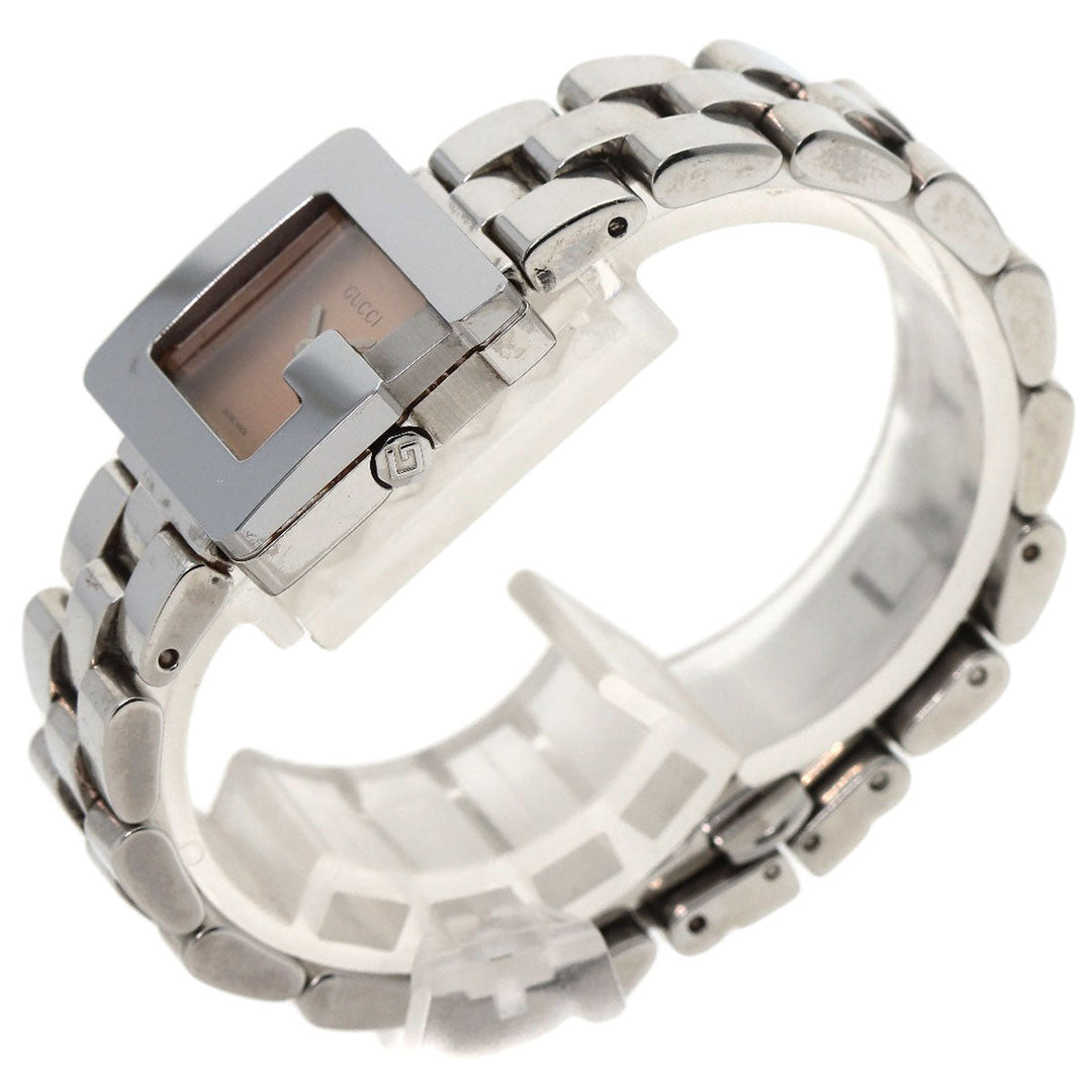 GUCCI Watches Quartz 3600L Stainless Steel , Stainless Steel Silver G Square Orange dial Women Used Authentic