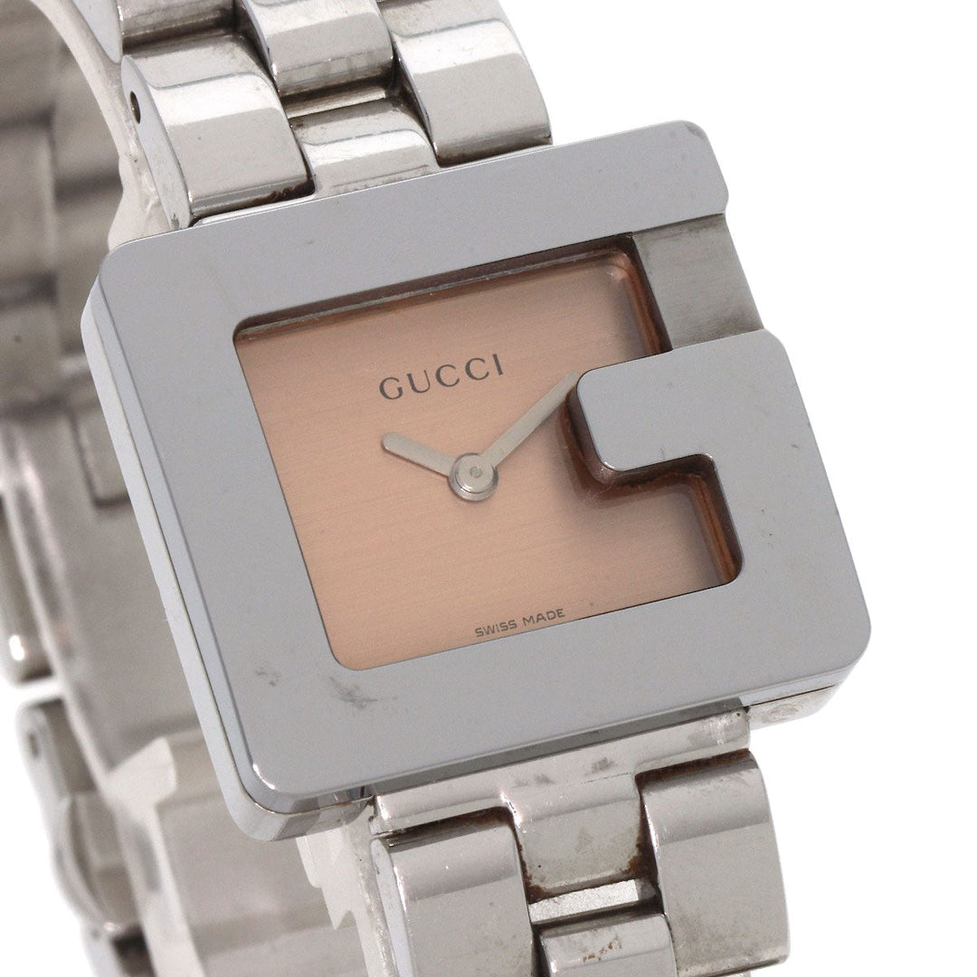 GUCCI Watches Quartz 3600L Stainless Steel , Stainless Steel Silver G Square Orange dial Women Used Authentic
