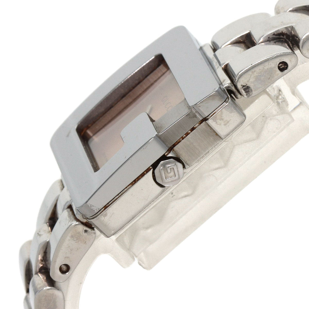 GUCCI Watches Quartz 3600L Stainless Steel , Stainless Steel Silver G Square Orange dial Women Used Authentic