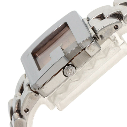 GUCCI Watches Quartz 3600L Stainless Steel , Stainless Steel Silver G Square Orange dial Women Used Authentic