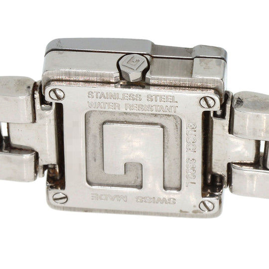 GUCCI Watches Quartz 3600L Stainless Steel , Stainless Steel Silver G Square Orange dial Women Used Authentic