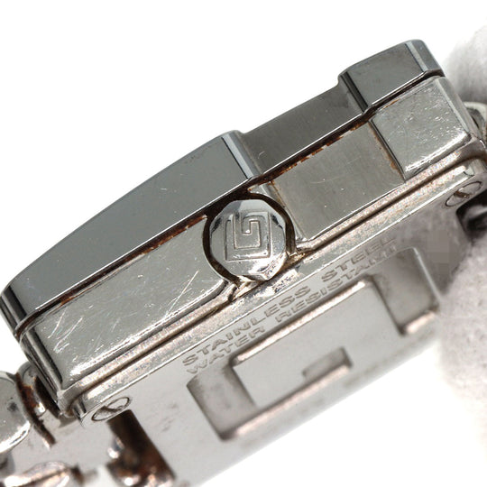 GUCCI Watches Quartz 3600L Stainless Steel , Stainless Steel Silver G Square Orange dial Women Used Authentic