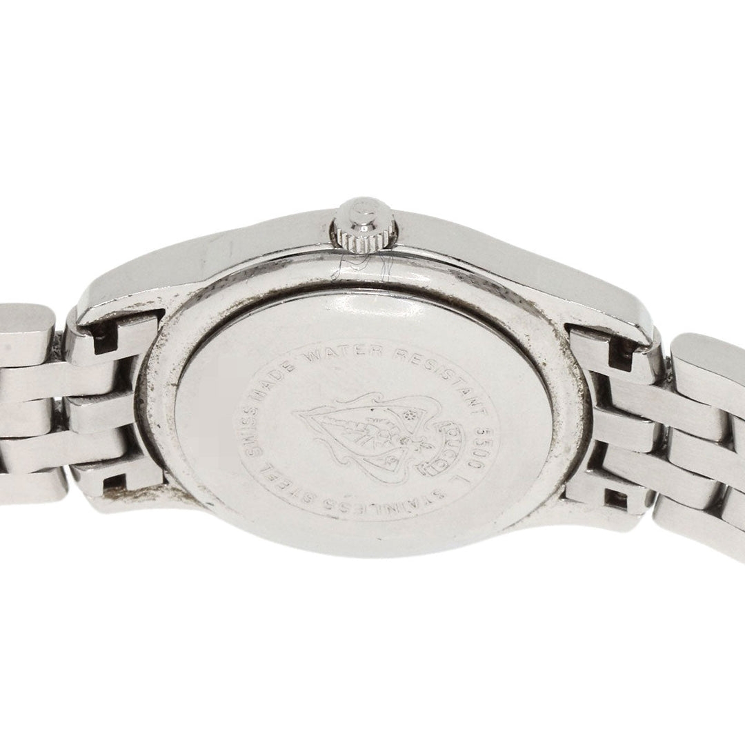 GUCCI Watches Quartz 5500L Stainless Steel , Stainless Steel Silver Round face black dial Women Used Authentic