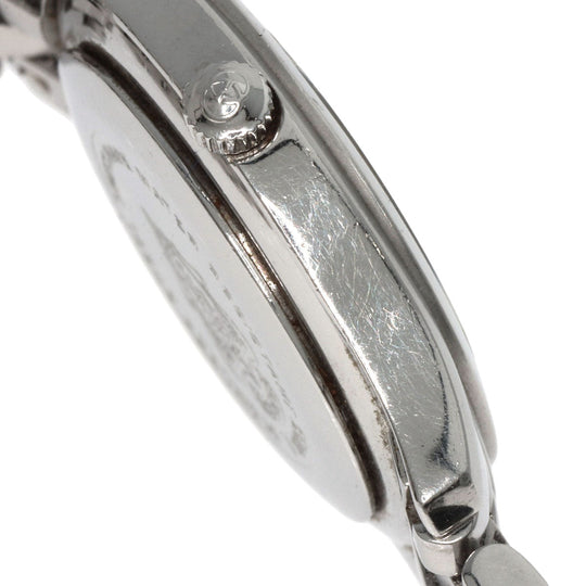GUCCI Watches Quartz 5500L Stainless Steel , Stainless Steel Silver Round face black dial Women Used Authentic