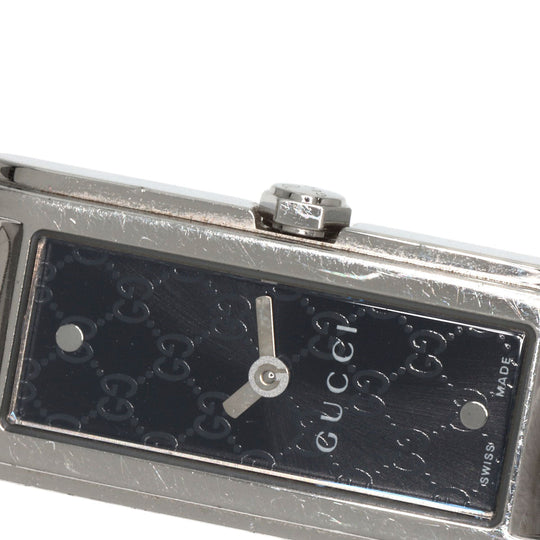 GUCCI Watches Quartz 109 Stainless Steel , Stainless Steel Silver G line black dial Women Used Authentic