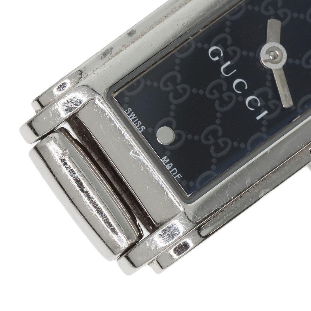 GUCCI Watches Quartz 109 Stainless Steel , Stainless Steel Silver G line black dial Women Used Authentic