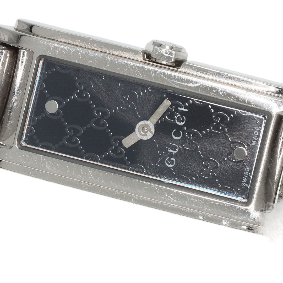 GUCCI Watches Quartz 109 Stainless Steel , Stainless Steel Silver G line black dial Women Used Authentic
