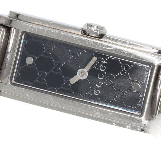 GUCCI Watches Quartz 109 Stainless Steel , Stainless Steel Silver G line black dial Women Used Authentic