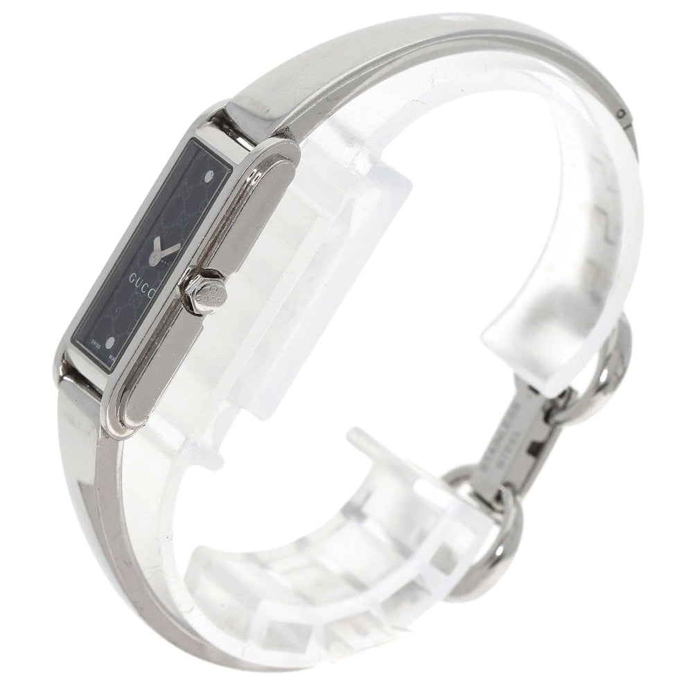 GUCCI Watches Quartz 109 Stainless Steel , Stainless Steel Silver G line black dial Women Used Authentic