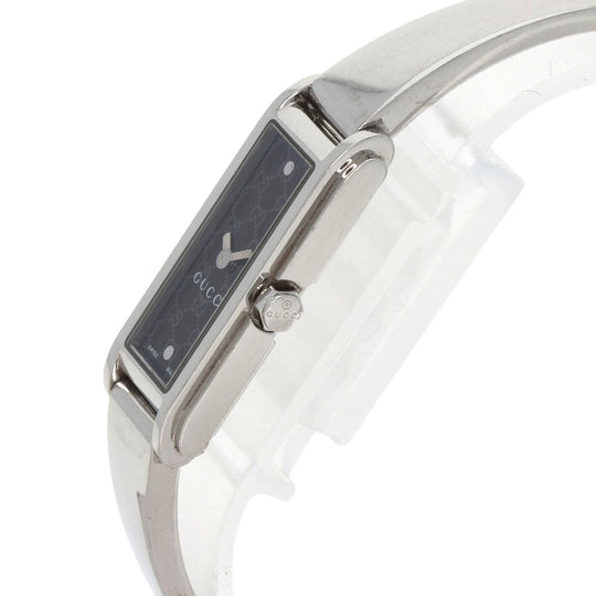GUCCI Watches Quartz 109 Stainless Steel , Stainless Steel Silver G line black dial Women Used Authentic