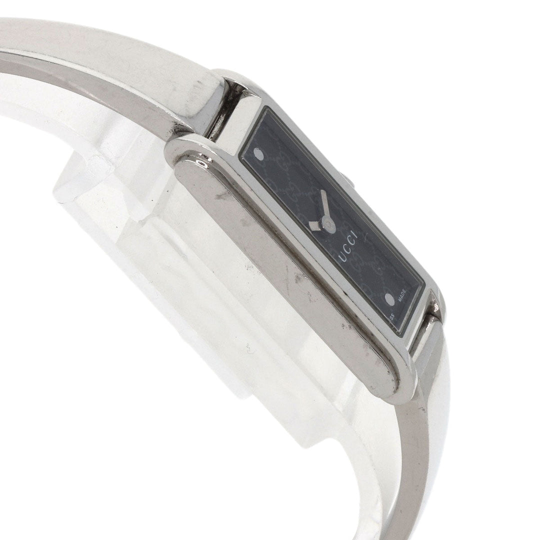GUCCI Watches Quartz 109 Stainless Steel , Stainless Steel Silver G line black dial Women Used Authentic
