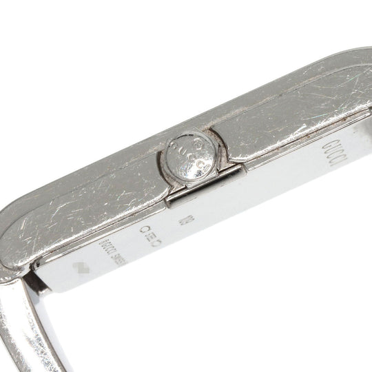 GUCCI Watches Quartz 109 Stainless Steel , Stainless Steel Silver G line black dial Women Used Authentic