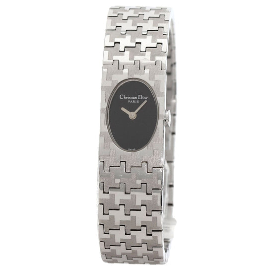 Christian Dior Watches Quartz D70-100 Stainless Steel , Stainless Steel Silver Miss Dior black dial Women Used Authentic