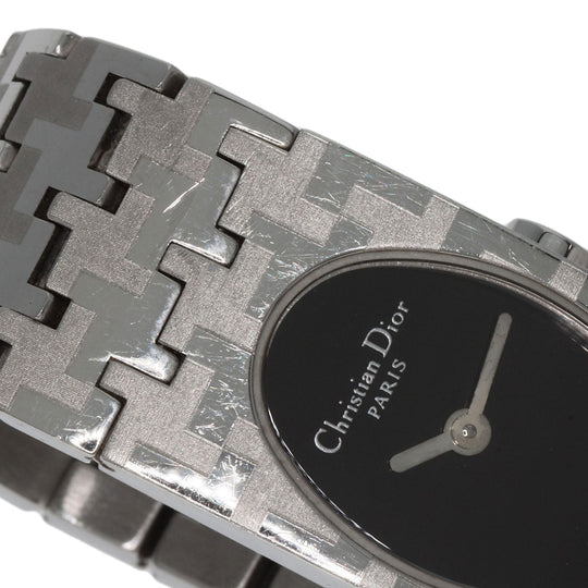 Christian Dior Watches Quartz D70-100 Stainless Steel , Stainless Steel Silver Miss Dior black dial Women Used Authentic
