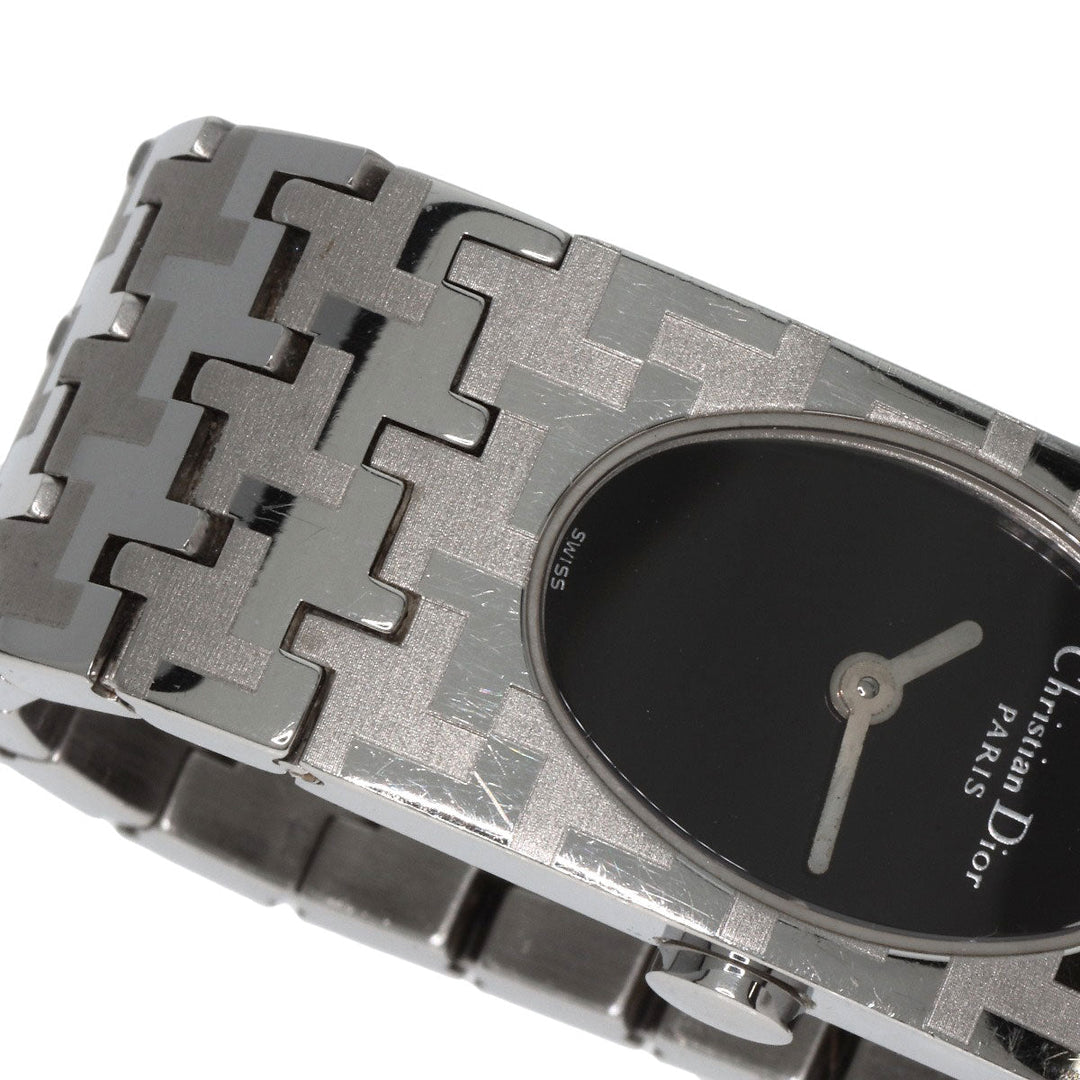 Christian Dior Watches Quartz D70-100 Stainless Steel , Stainless Steel Silver Miss Dior black dial Women Used Authentic