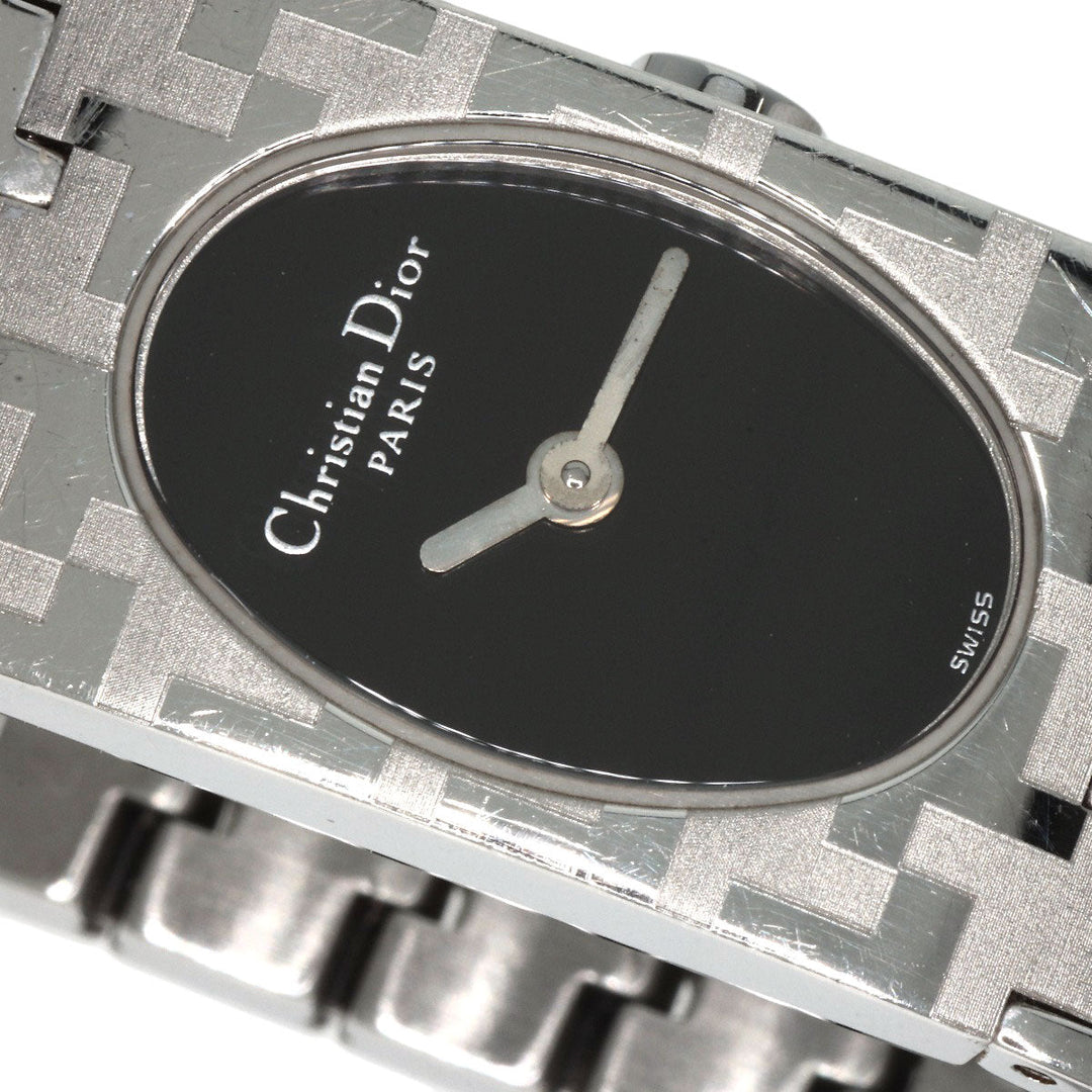 Christian Dior Watches Quartz D70-100 Stainless Steel , Stainless Steel Silver Miss Dior black dial Women Used Authentic