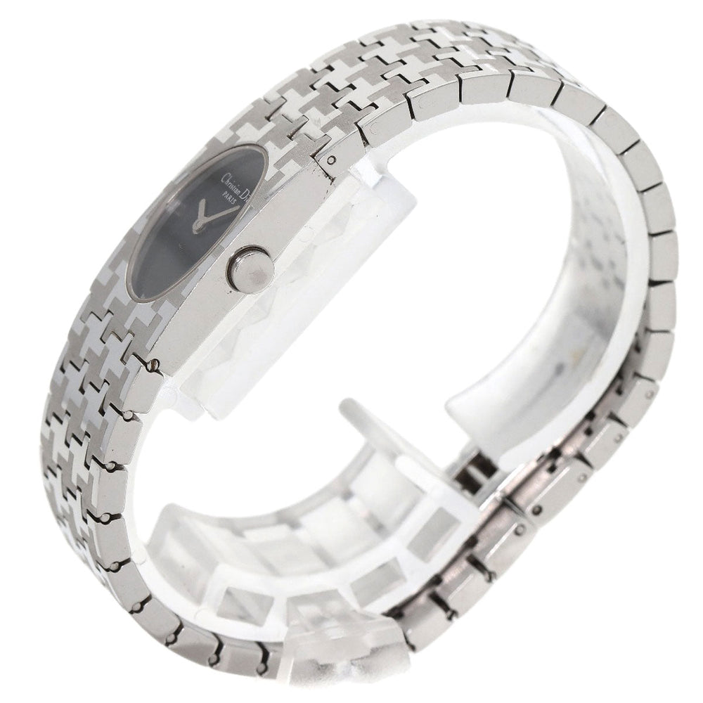 Christian Dior Watches Quartz D70-100 Stainless Steel , Stainless Steel Silver Miss Dior black dial Women Used Authentic