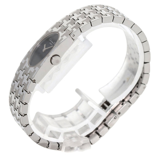 Christian Dior Watches Quartz D70-100 Stainless Steel , Stainless Steel Silver Miss Dior black dial Women Used Authentic