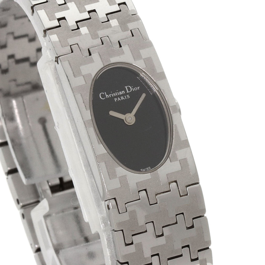 Christian Dior Watches Quartz D70-100 Stainless Steel , Stainless Steel Silver Miss Dior black dial Women Used Authentic