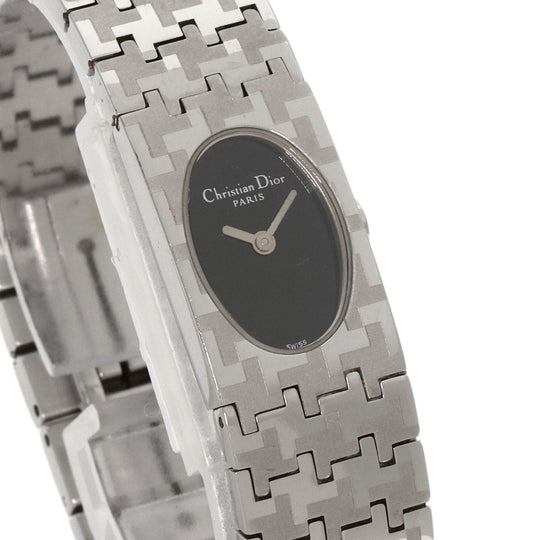 Christian Dior Watches Quartz D70-100 Stainless Steel , Stainless Steel Silver Miss Dior black dial Women Used Authentic