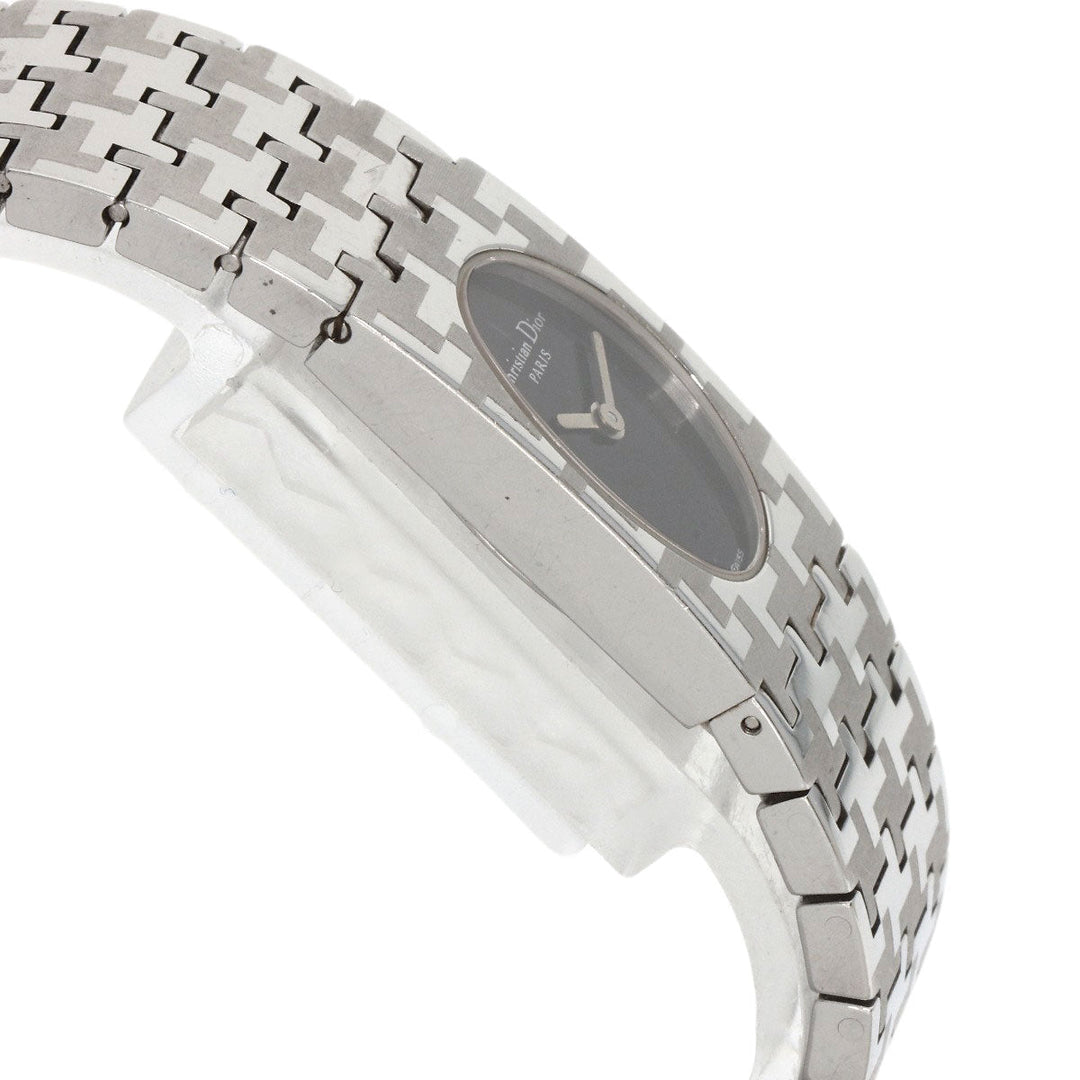 Christian Dior Watches Quartz D70-100 Stainless Steel , Stainless Steel Silver Miss Dior black dial Women Used Authentic