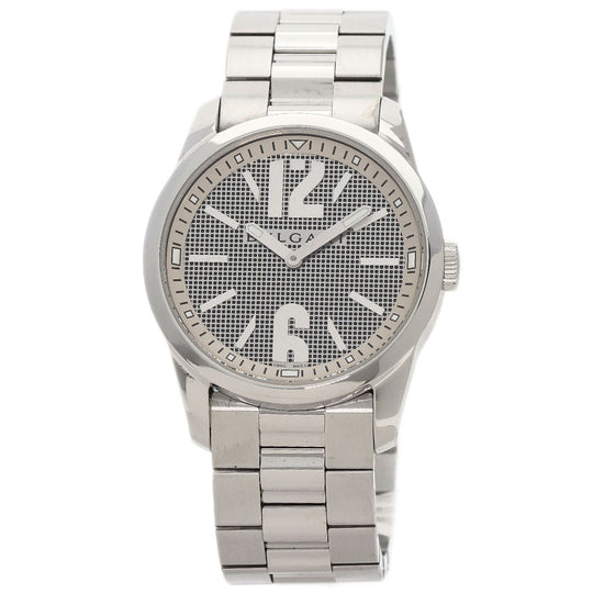 BVLGARI Watches Quartz ST37SS Stainless Steel , Stainless Steel Silver Solo tempo Silver dial mens Used Authentic
