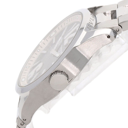 BVLGARI Watches Quartz ST37SS Stainless Steel , Stainless Steel Silver Solo tempo Silver dial mens Used Authentic