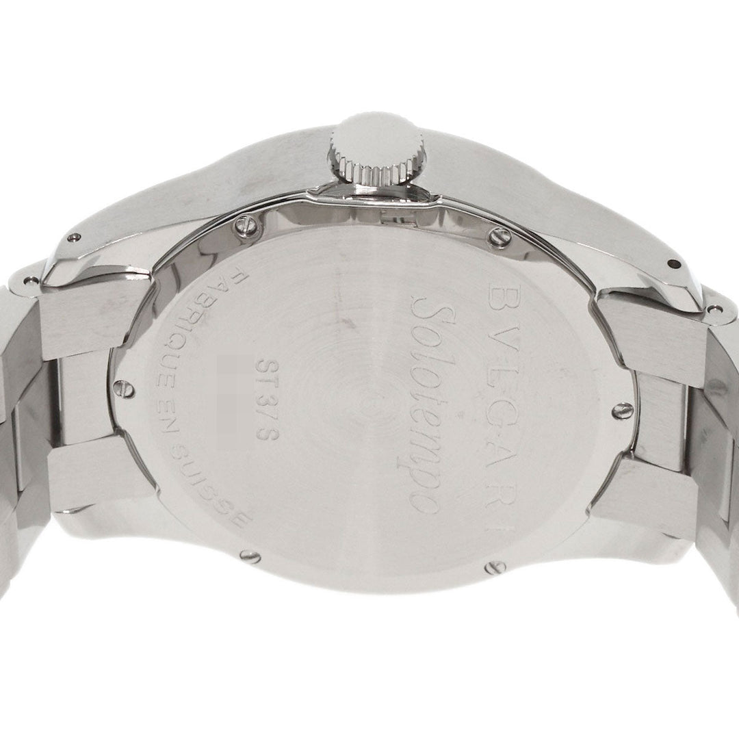 BVLGARI Watches Quartz ST37SS Stainless Steel , Stainless Steel Silver Solo tempo Silver dial mens Used Authentic
