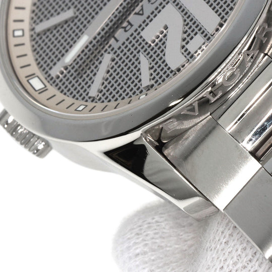 BVLGARI Watches Quartz ST37SS Stainless Steel , Stainless Steel Silver Solo tempo Silver dial mens Used Authentic