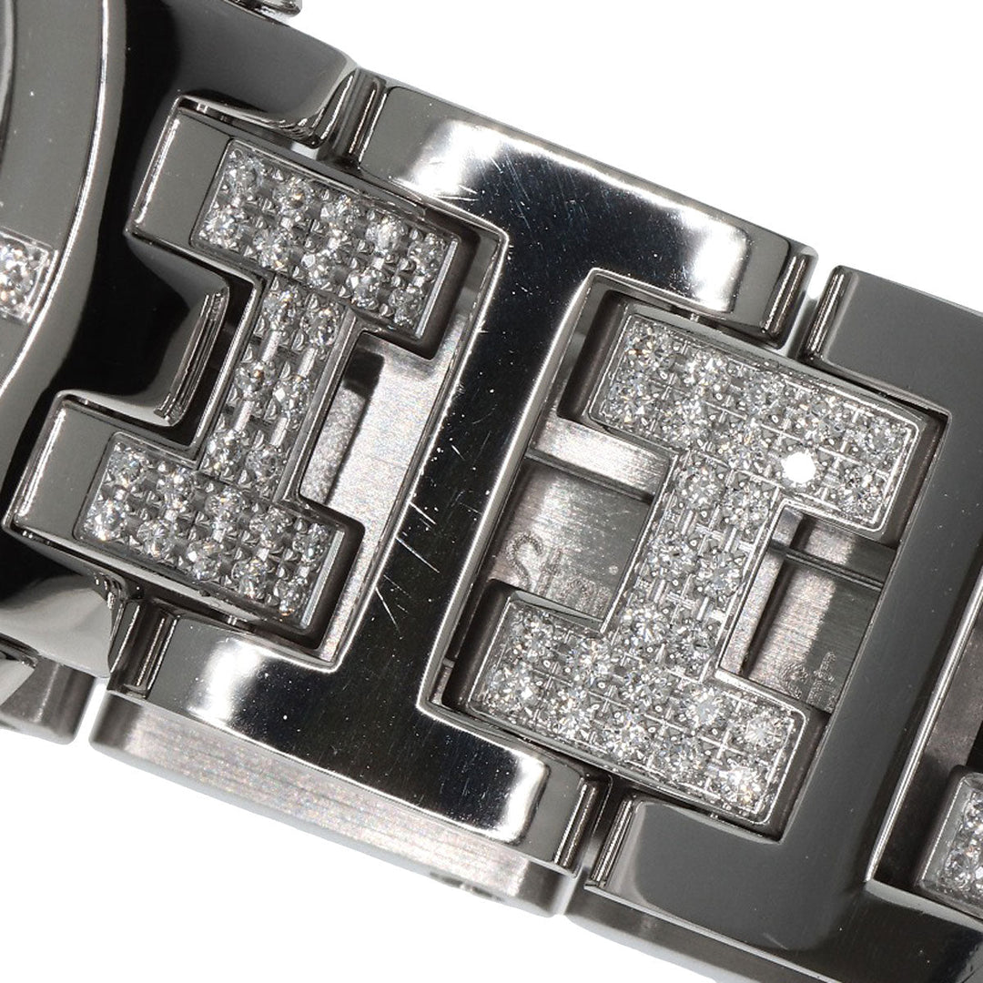 HERMES Watches Quartz CL4.230 Stainless Steel, SSxDiamond Silver Clipper Nacre Diamond White shell dial Women Used Authentic