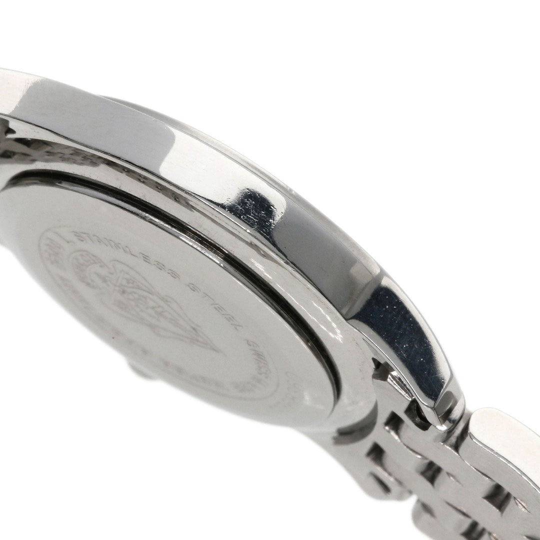 GUCCI Watches Quartz 5500L Stainless Steel , Stainless Steel Silver Round face black dial Women Used Authentic