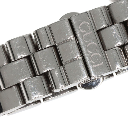 GUCCI Watches Quartz 3600L Stainless Steel , Stainless Steel Silver Square face black dial Women Used Authentic