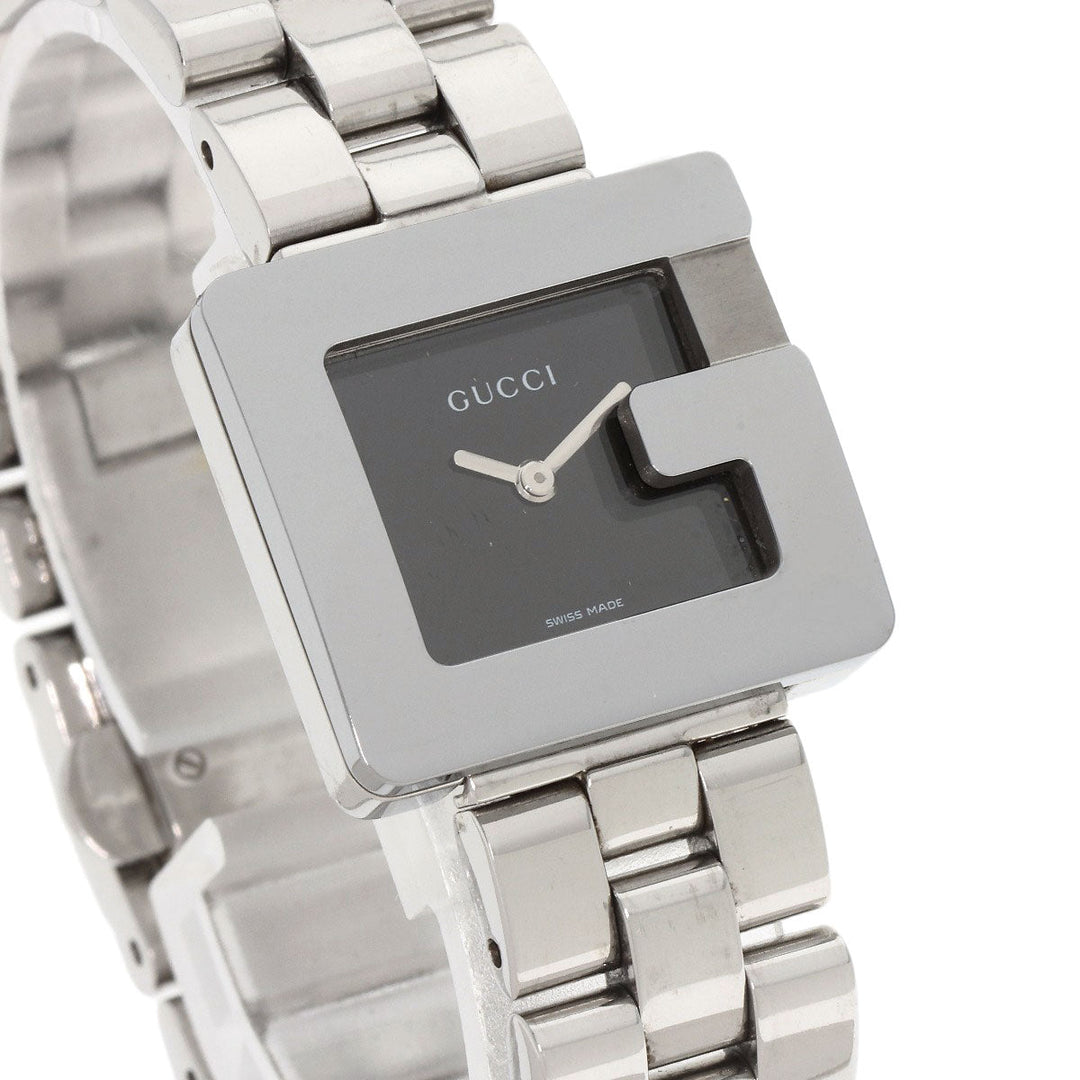 GUCCI Watches Quartz 3600L Stainless Steel , Stainless Steel Silver Square face black dial Women Used Authentic