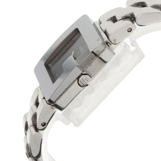 GUCCI Watches Quartz 3600L Stainless Steel , Stainless Steel Silver Square face black dial Women Used Authentic
