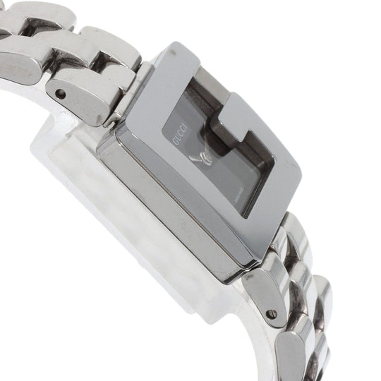 GUCCI Watches Quartz 3600L Stainless Steel , Stainless Steel Silver Square face black dial Women Used Authentic