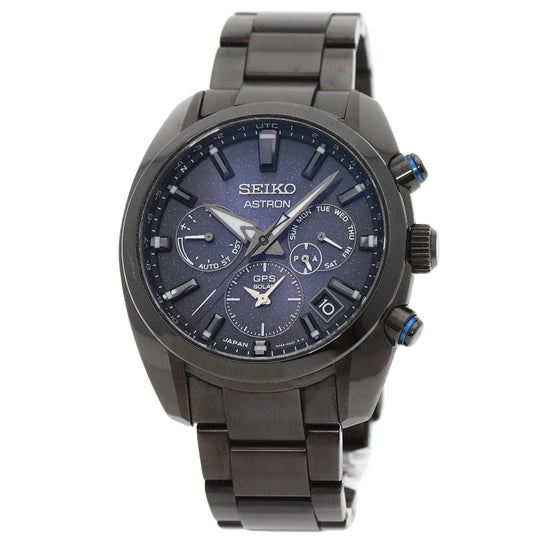 SEIKO Watches Solar Powered BXC077 5X53-0BC0 Stainless Steel , Stainless Steel black Astron dark blue dial mens Used Authentic