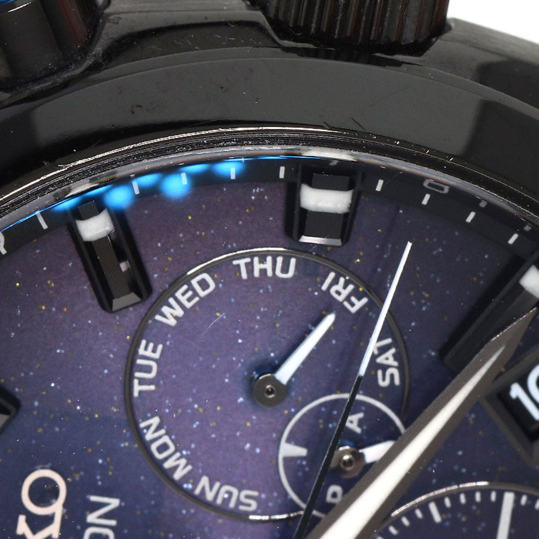SEIKO Watches Solar Powered BXC077 5X53-0BC0 Stainless Steel , Stainless Steel black Astron dark blue dial mens Used Authentic