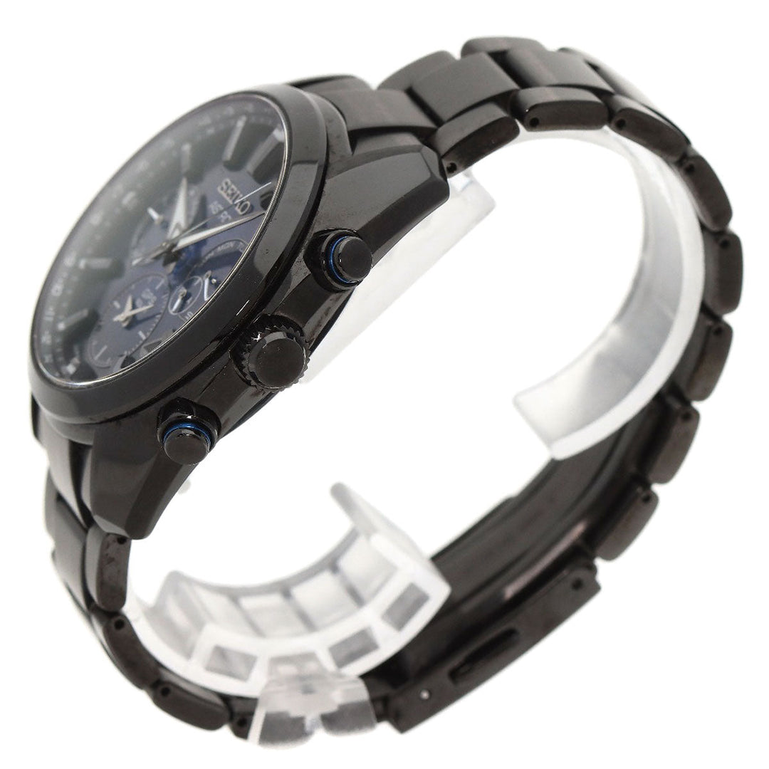 SEIKO Watches Solar Powered BXC077 5X53-0BC0 Stainless Steel , Stainless Steel black Astron dark blue dial mens Used Authentic