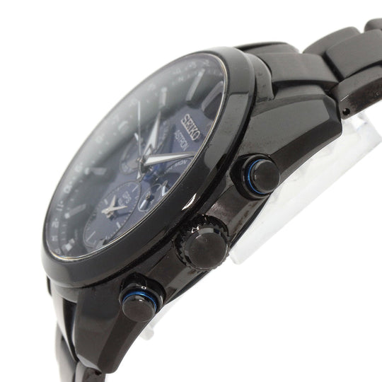 SEIKO Watches Solar Powered BXC077 5X53-0BC0 Stainless Steel , Stainless Steel black Astron dark blue dial mens Used Authentic