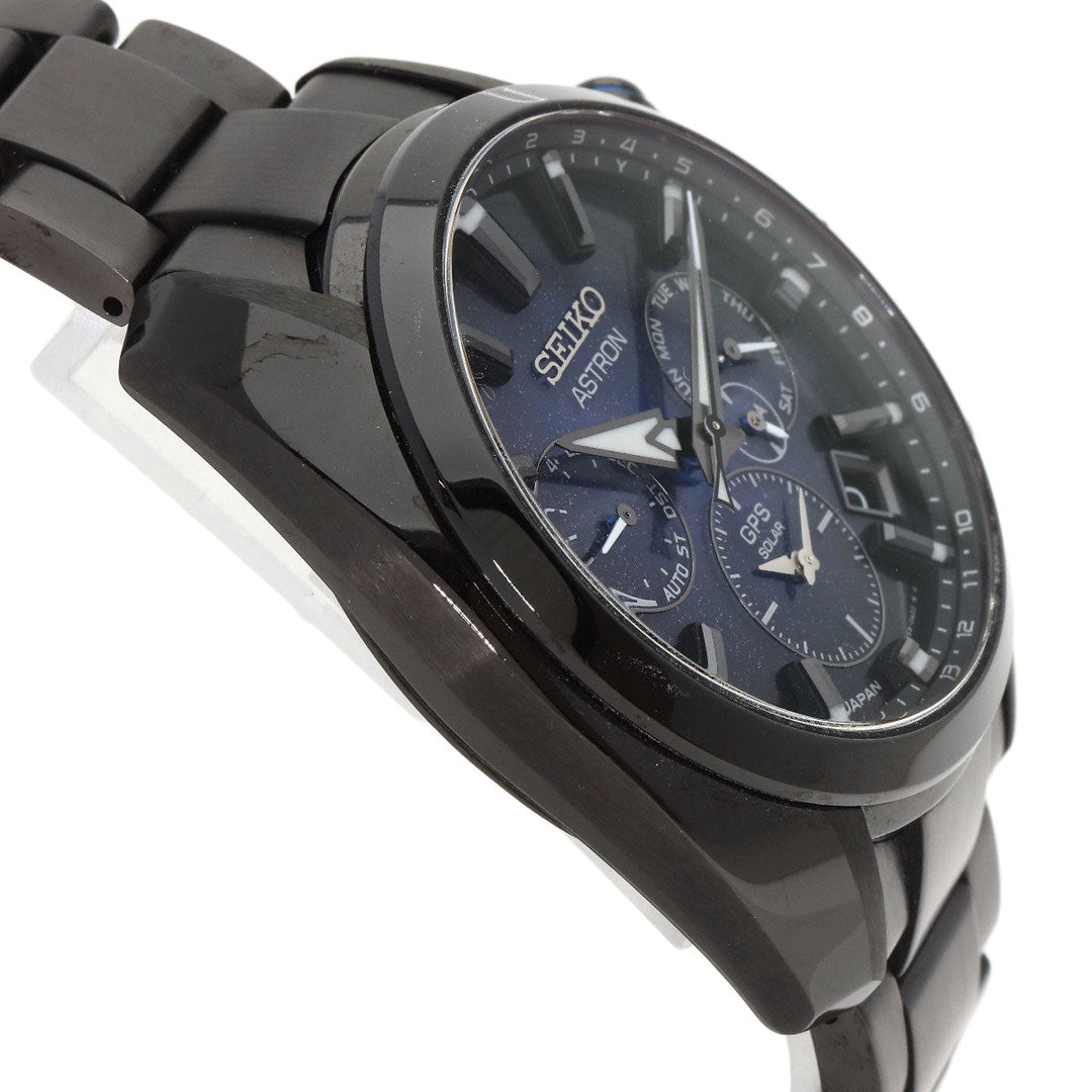 SEIKO Watches Solar Powered BXC077 5X53-0BC0 Stainless Steel , Stainless Steel black Astron dark blue dial mens Used Authentic