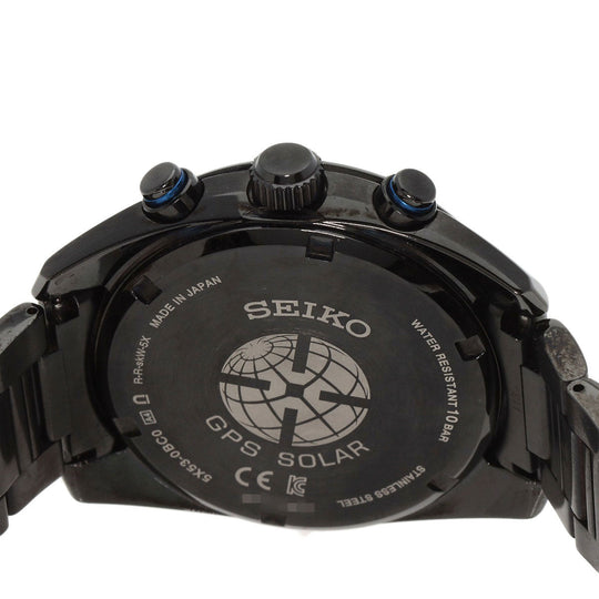 SEIKO Watches Solar Powered BXC077 5X53-0BC0 Stainless Steel , Stainless Steel black Astron dark blue dial mens Used Authentic