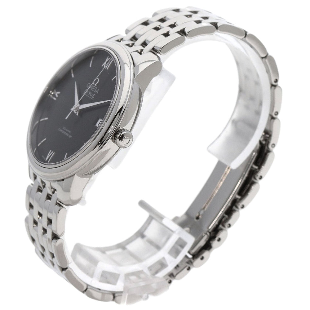 OMEGA Watches Quartz 424.10.37.20.01.001 Stainless Steel , Stainless Steel Silver De Ville Prestige Coaxial black dial mens Used Authentic