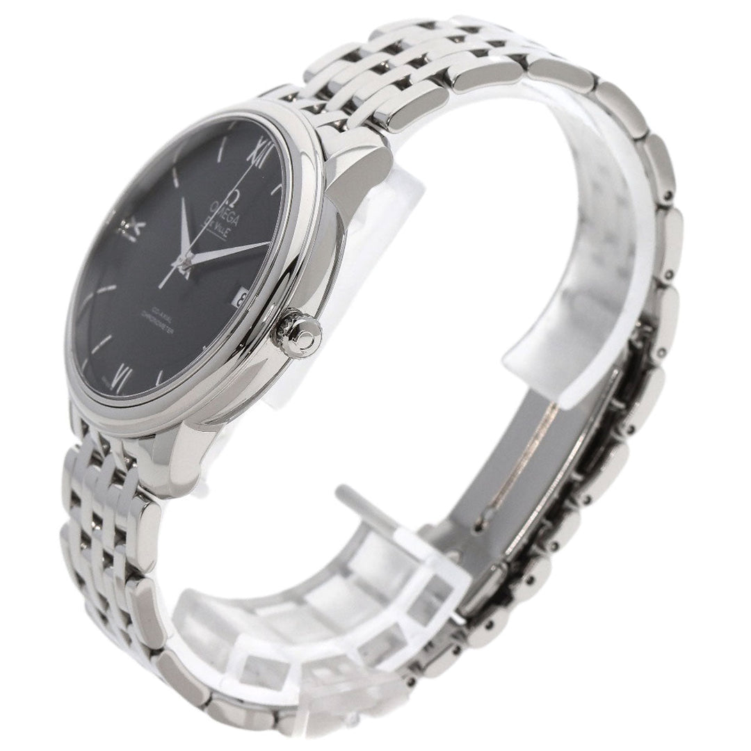 OMEGA Watches Quartz 424.10.37.20.01.001 Stainless Steel , Stainless Steel Silver De Ville Prestige Coaxial black dial mens Used Authentic