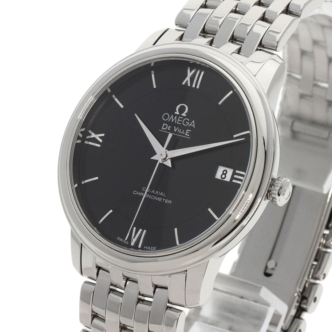 OMEGA Watches Quartz 424.10.37.20.01.001 Stainless Steel , Stainless Steel Silver De Ville Prestige Coaxial black dial mens Used Authentic