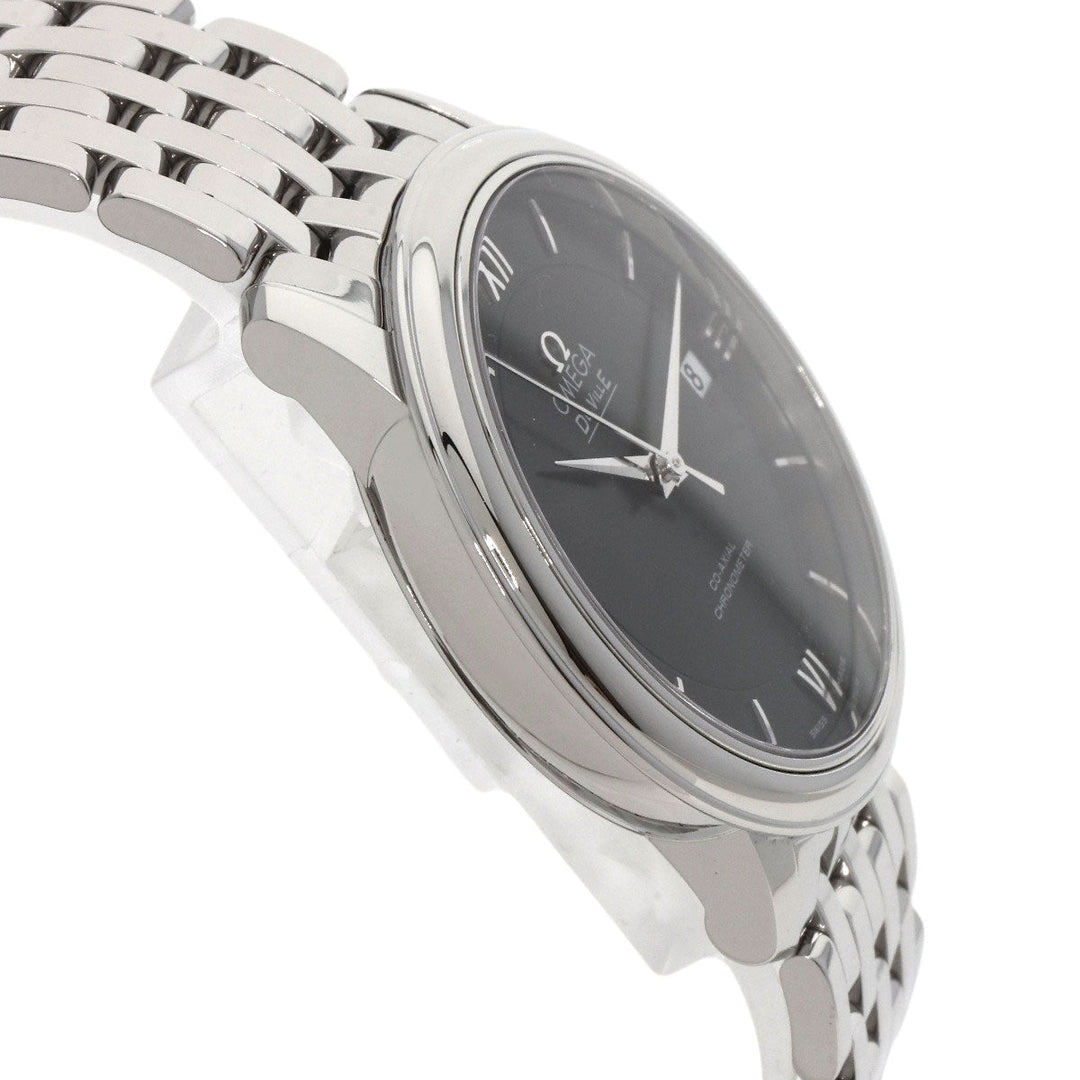 OMEGA Watches Quartz 424.10.37.20.01.001 Stainless Steel , Stainless Steel Silver De Ville Prestige Coaxial black dial mens Used Authentic