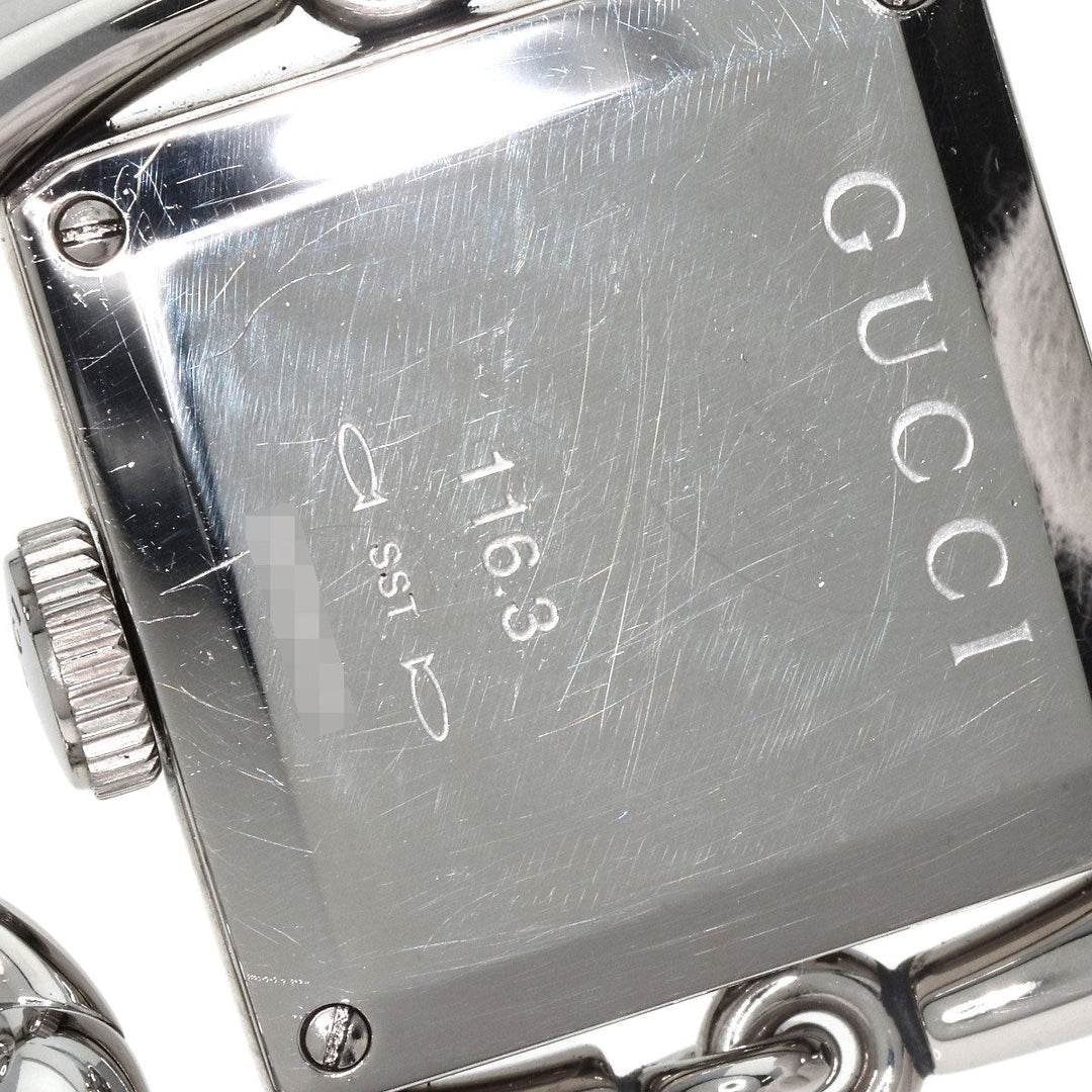 GUCCI Watches Quartz 116.3 Stainless Steel , Stainless Steel Silver Signoria White shell dial Women Used Authentic