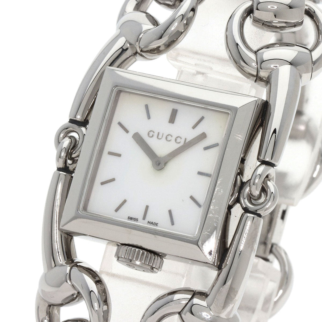 GUCCI Watches Quartz 116.3 Stainless Steel , Stainless Steel Silver Signoria White shell dial Women Used Authentic