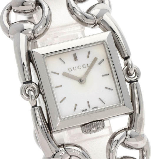 GUCCI Watches Quartz 116.3 Stainless Steel , Stainless Steel Silver Signoria White shell dial Women Used Authentic