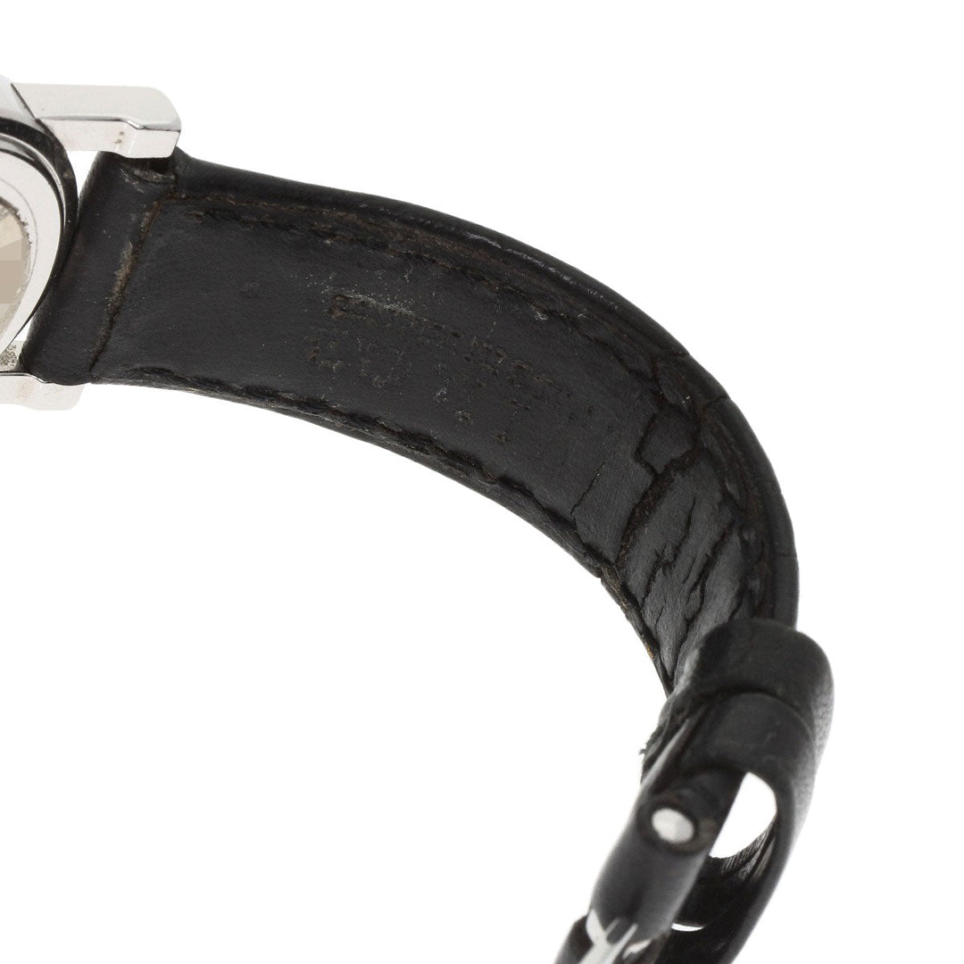 GUCCI Watches Quartz 5200L.1 Stainless Steel, Leather Silver Round face black dial Women Used Authentic